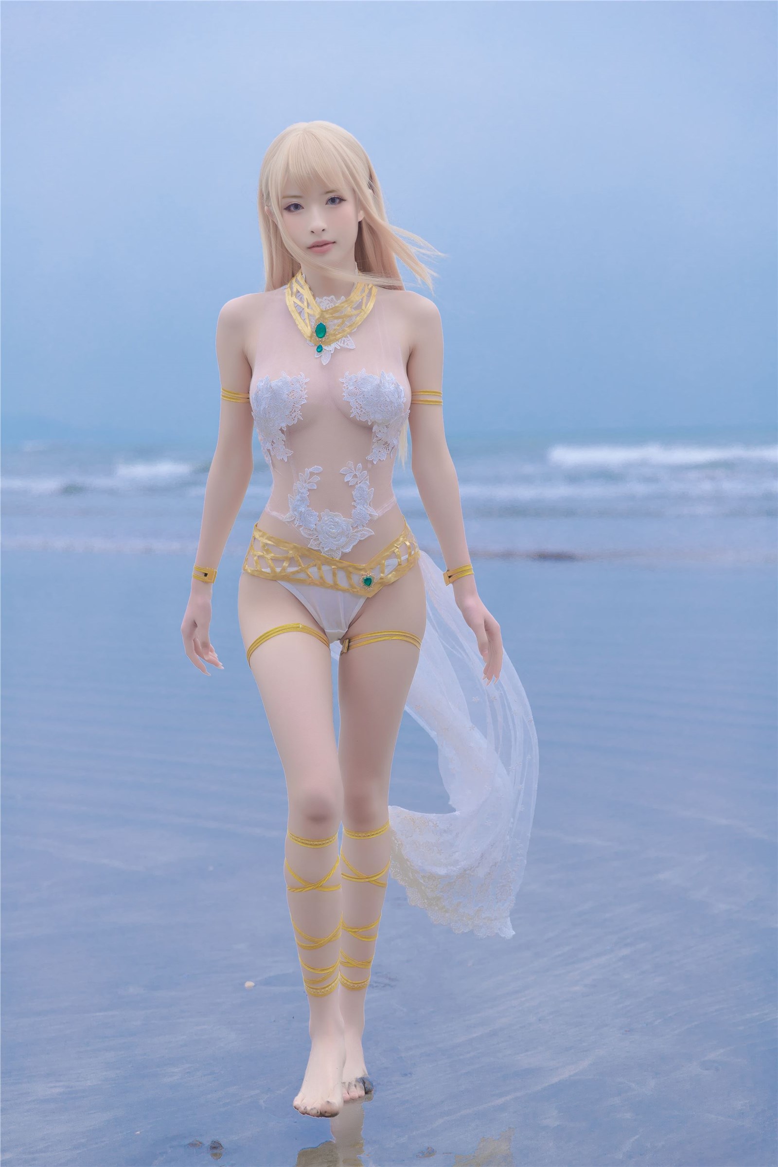 Shimizu Yunai NO.023 Mary Rose white swimsuit(12)